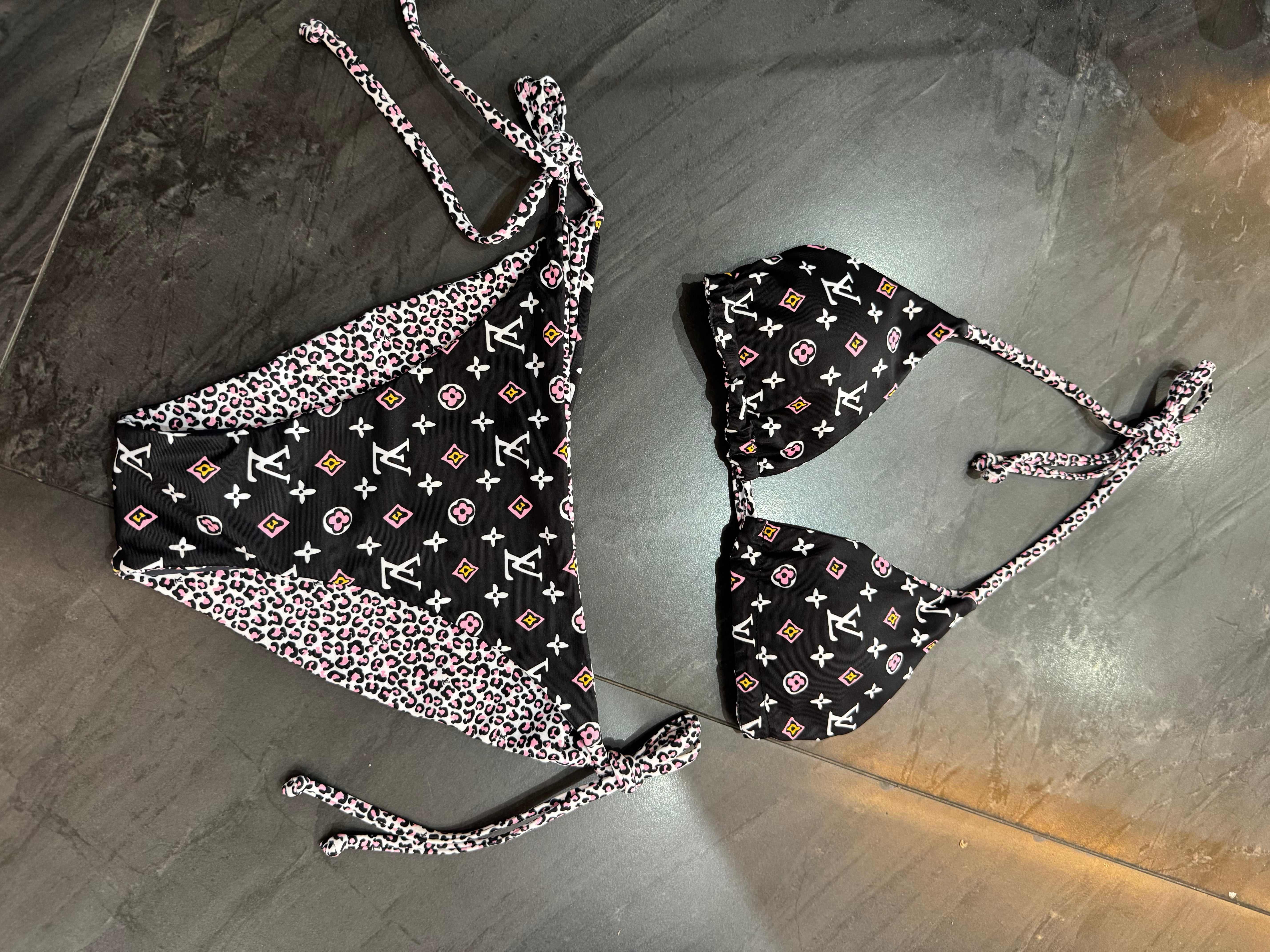 Traje de baño 2 piezas negro LV